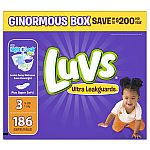 Luvs Ultra Leakguards Diapers, Size 3 - 186 count $15.97 (or $12.98 for Google Express first time users)