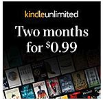 2-Month Kindle Unlimited Reading (NEW Subscription) $0.99
