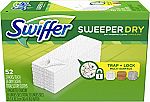 52-Count Swiffer Sweeper Dry Sweeping Pad, Multi Surface Refills for Dusters Floor Mop $7.17
