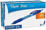 12-count Paper Mate Profile Retractable Ballpoint Pens $2.60 