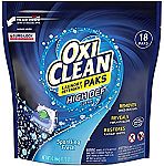 Oxiclean Laundry Detergent HD Pack, Sparkling Fresh Scent, 18 Count $2.72