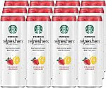 12-count Starbucks Refreshers, Strawberry Lemonade with Coconut Water, 12 Ounce Cans $13.50