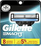 8-Count Gillette Men's Mach3 Razor Blade Refills $10.90