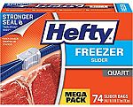 74-Count Hefty Slider Freezer Bags (Quart) $6.14 or Less