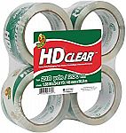 4-pk Duck HD Clear Heavy Duty Packaging Tape Refill $6.43  (54% off)