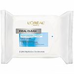 2-Pack L'Oreal Paris Skin Care Ideal Clean Makeup Removing Facial Towelettes $3.58 or Less