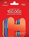 $50 Hotels.com Gift Card $42.50