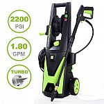 PowRyte Elite 2200PSI 1.80GPM Electric Pressure Washer with Extra Turbo Nozzle, 3 Quick-Connect Spray Tips and Tall Handle 5000920 $12 Shipped 