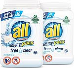 134-Ct all Mighty Pacs Laundry Detergent, Free Clear $11.51