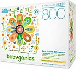 Babyganics Face, Hand & Baby Wipes (Fragrance Free) 600-Count $11.20, 800-Count $12.37
