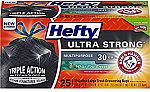 25-count Hefty Ultra Strong Large 30 Gallon Trash/Garbage Bags $5.36