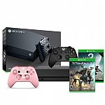 Xbox One X 1TB Console + Xbox Minecraft Pig Controller + Titanfall 2 + Destiny 2 $450