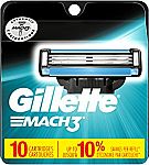 Gillette Mach3 Men's Razor Blades, 10 Refills $10.20