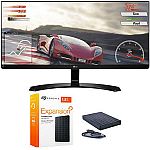 LG 34UM60P 34" UltraWide IPS FreeSync LED Monitor + Seagate 1.5TB Hard Drive $224