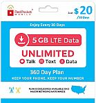 Red Pocket 360 Day Prepaid Wireless Phone Plan (ULTIMATE)-No Contract $199