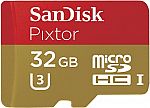SanDisk Pixtor Advanced 32GB microSDHC UHS-I Memory Card $15