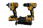 DEWALT DCK283D2 MAX XR Lithium Ion Brushless 20V Compact Drill/Driver & Impact Driver Combo Kit $168