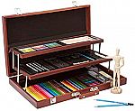 ALEX 132-Piece Art Studio Expressions Deluxe Wooden Drawing Case $33.50 (Save 75%)