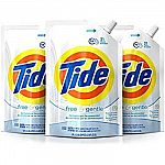 3-Pack 48oz. Tide HE Liquid Laundry Detergent Pouches $13.50