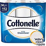 36-Ct Cottonelle Ultra CleanCare Family Rolls Toilet Paper $18 or Less