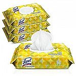 4-Pk of 80-Ct Lysol Handi-Pack Disinfecting Wipes $10 