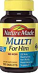 (Lower Price) 90-Count Nature Made Multi for Him Tablets w/ D3 $2.45 or Less