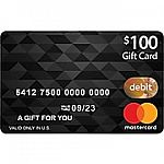 $100 Mastercard Gift Card No Activation Fee (Online Only)