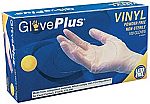 100-count AMMEX - IVPF44100-BX - GlovePlus - Vinyl Gloves $3.97