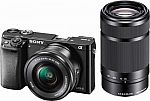 Sony - Alpha a6000 Mirrorless Camera with 16-50mm and 55-210mm Lenses $499.99