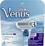 Gillette Venus Women's Razor Blade Refills, Swirl, 4 Count $3.54
