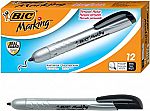 12-Count BIC Marking Retractable Permanent Marker (Fine Point, Black) $4