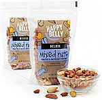 2-Bags of 1-lb Happy Belly Deluxe Mixed Nuts (cashews, almonds, Brazil nuts, pecans, and hazelnuts) $11.44 or Less