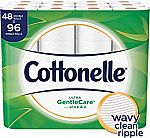 Cottonelle Ultra GentleCare Toilet Paper, 48 Double Rolls $16 