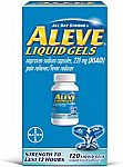 120-count Aleve Liquid Gels with Naproxen Sodium, 220mg (NSAID) Pain Reliever $12 (44% off), Refill Gel Pads $6.76 & More