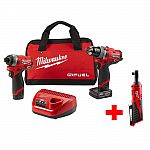 Milwaukee M12 FUEL 2-Tool Combo Kit with FREE RATCHET $199 + 10% ebay bucks