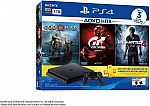 SONY PlayStation 4 Slim 1TB PS4 Hits Bundle+(God Of War,GT Sport ,Uncharted 4, 3 Month Live card) $319