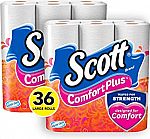 36 Rolls Scott ComfortPlus Toilet Paper, Large Roll $11.87