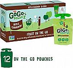 GoGo squeeZ Applesauce on the Go, Apple Cinnamon, 3.2 Ounce (12 Pouches) $4.90
