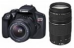 Canon EOS Rebel T6 DSLR Camera with EF-S 18-55mm IS and EF 75-300mm III Lens Kit $400