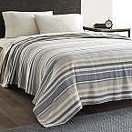Eddie Bauer 100% Cotton Herringbone Blanket, Blue Stripe from $22.39