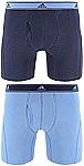 2-Pack adidas Men's Relaxed Boxer Brief from $10, 6-Pack Hanes Women's Cotton Sporty Hipsters $6