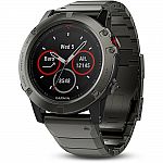 Garmin Fenix 5 Sapphire Multisport 47mm GPS Watch w/ Metal Band $370 & More