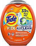 73-Count Tide Pods Coldwater Clean Liquid Laundry Detergent Pacs (Fresh Scent) $12.40 or Less