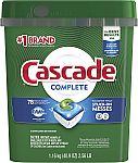 78-Count Cascade complete Actionpacs Dishwasher Detergent $8.83