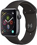 Apple Watch Series 4 (GPS, 44mm) - Space Gray Aluminium Case with Black Sport Band $329, 40mm $299