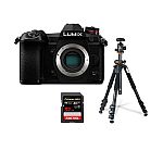 Panasonic Lumix G9 Mirrorless Camera Body W/Vanguard Tripod/ 32GB Card $998, DMC-GX85 2-lens bundle $448 (55% Off) & More