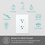 TP-Link Kasa Smart 2-Outlet Wi-Fi In-Wall Plug $21.59