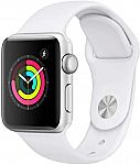 Apple Watch Series 3 (GPS, 38mm, Silver Case w/ White Sport Band) $170