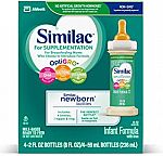 48-pack Similac for Supplementation Non-GMO Infant Formula with Iron (2 fl oz) $30 (50% off)