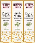 3-Ct of 4.7-oz Burt's Bees Zen Peppermint Whitening Fluoride Free Purely White Toothpaste $5.50